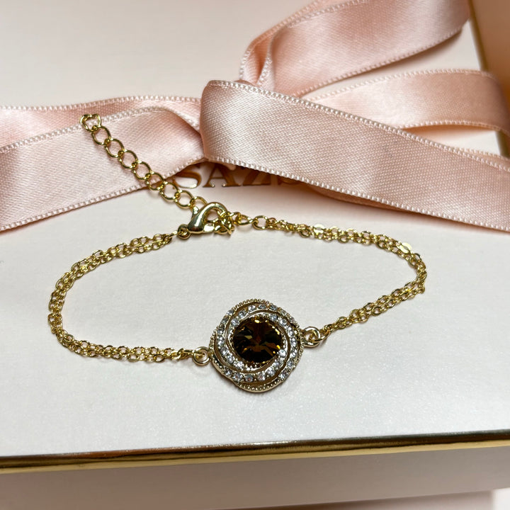 Dainty brown bracelet