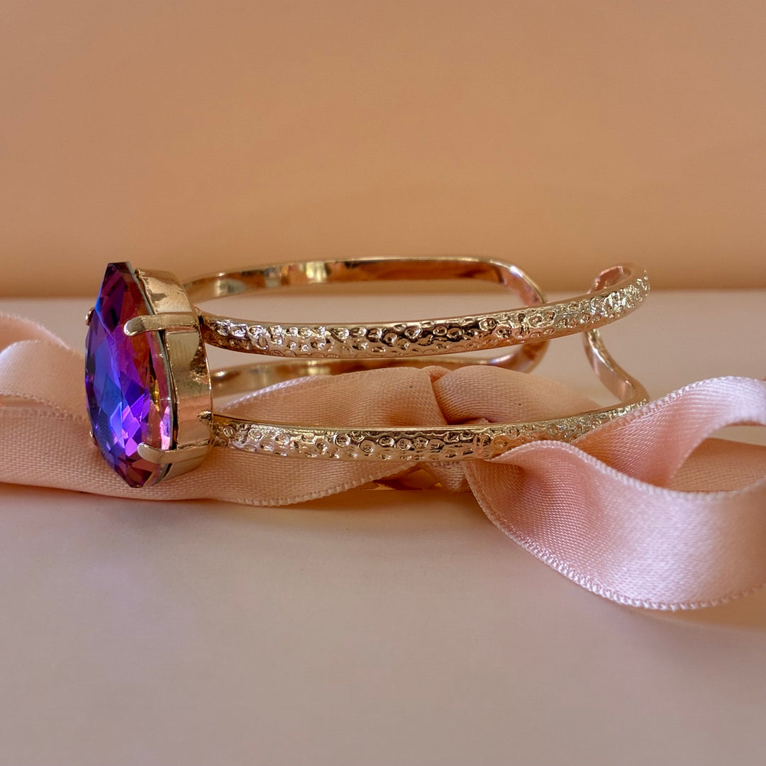 Handmade purple rose gold set