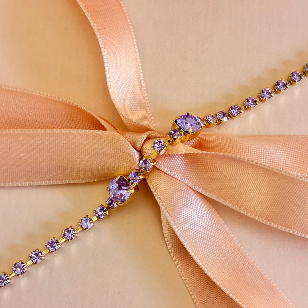 Lilac Swarovski crystals bracelet