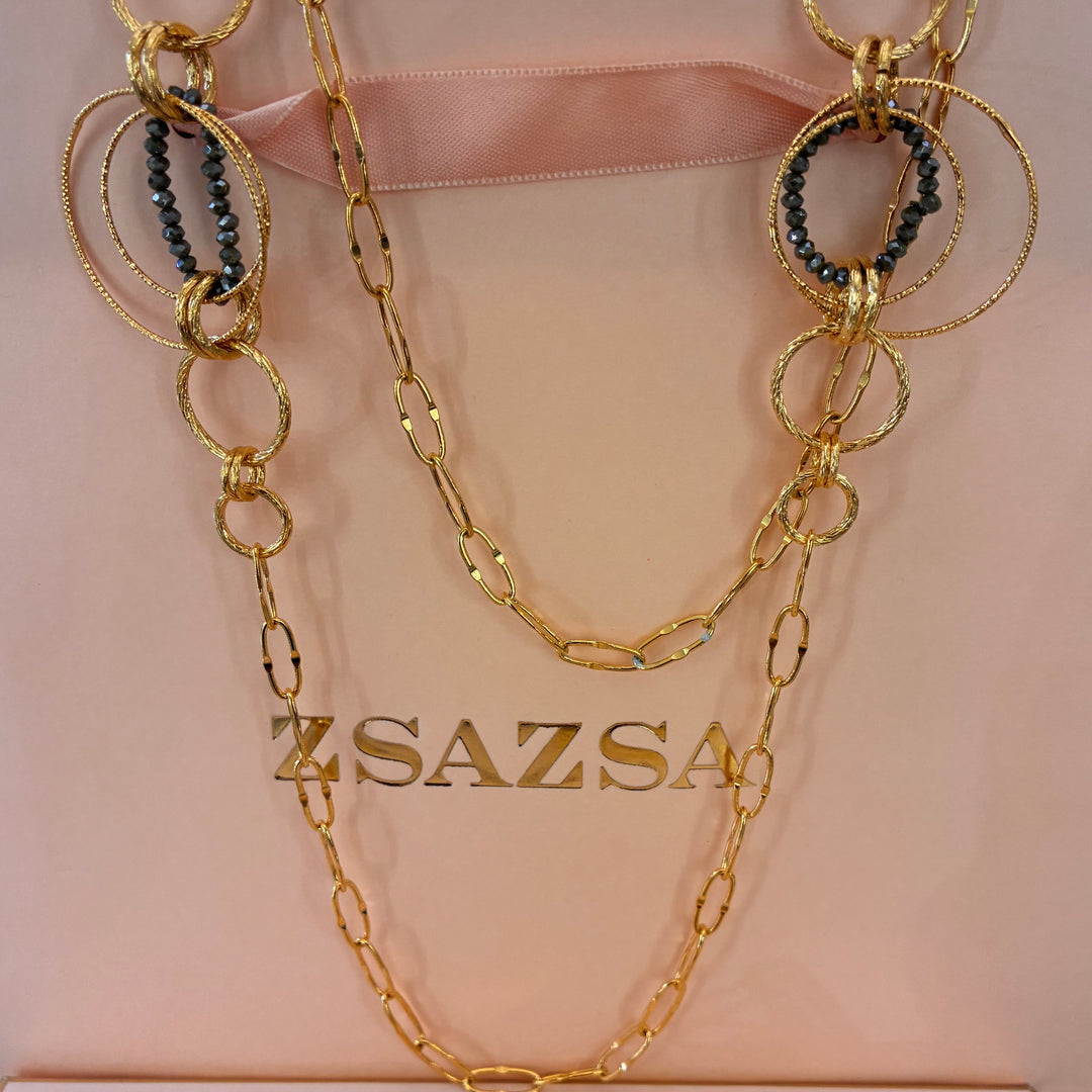 Handmade olive green beaded set