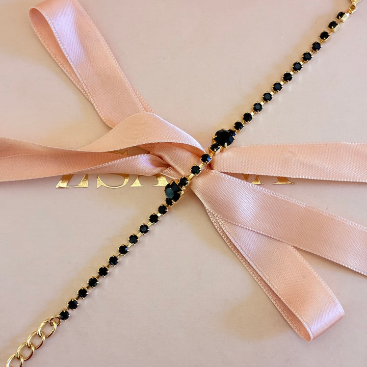 Black Preciosa crystals bracelet