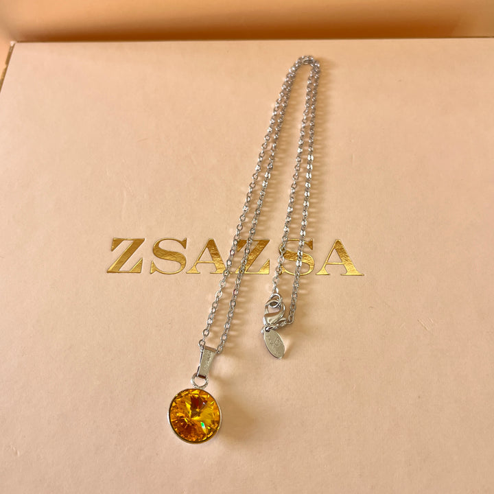 Topaz Swarovski crystals set