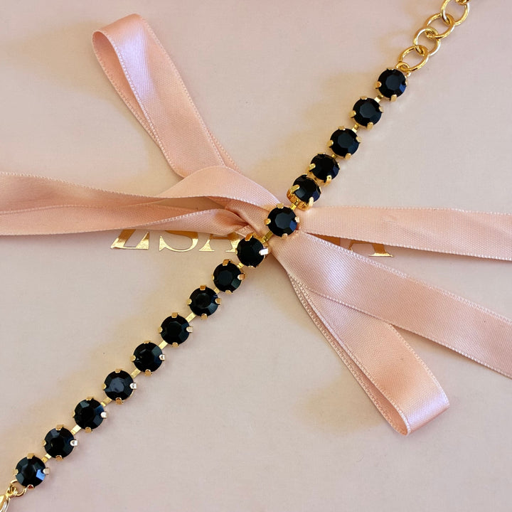 Black preciosa crystals bracelet