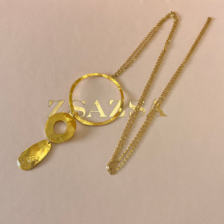 Round gold handmade set
