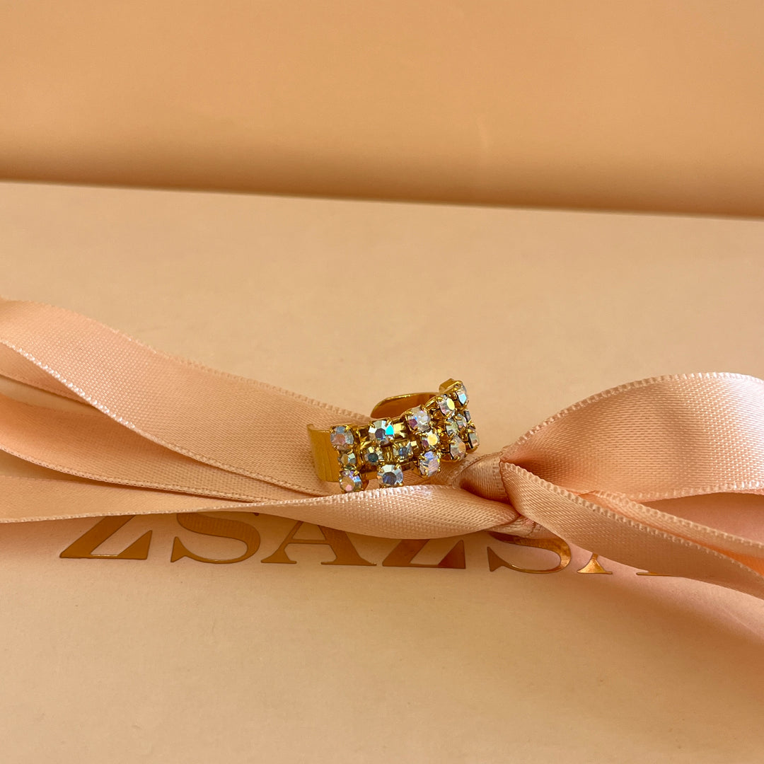 Aurora borealis Swarovski ring