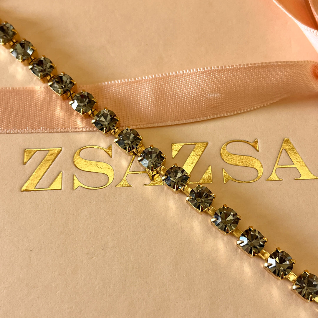 Grey preciosa crystals bracelet