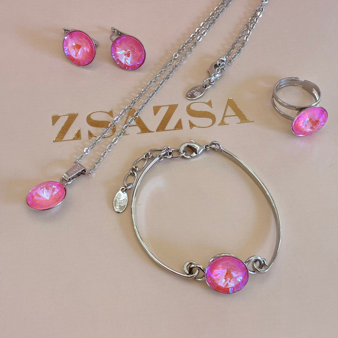 Pink Swarovski crystals set