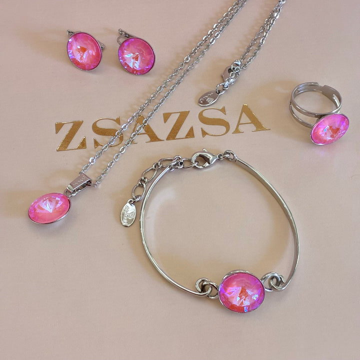 Pink Swarovski crystals set