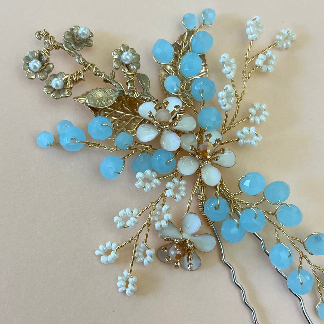Flower hair pin