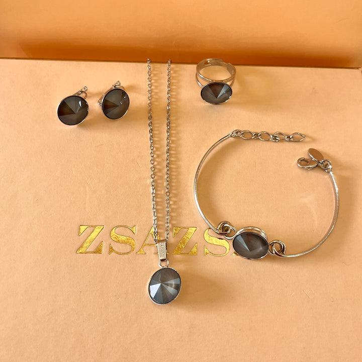 Grey Swarovski crystals set