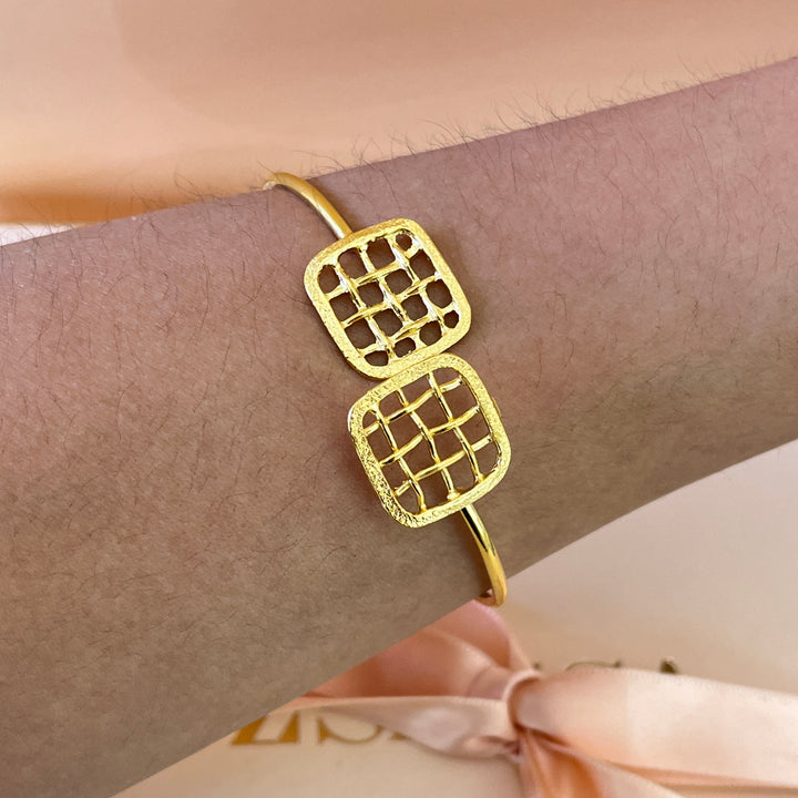 Grid gold handmade set