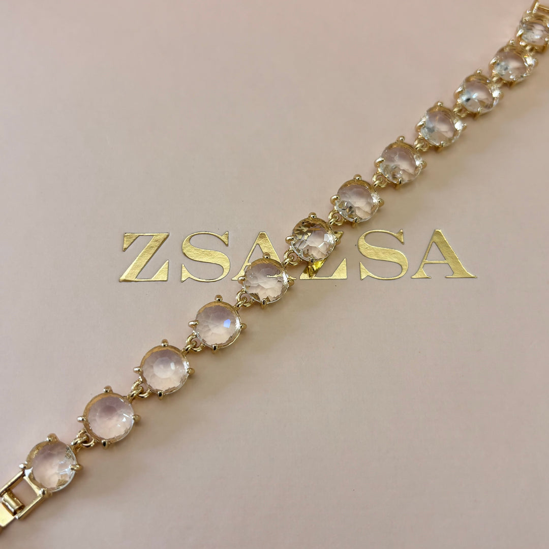 Transparent stones bracelet