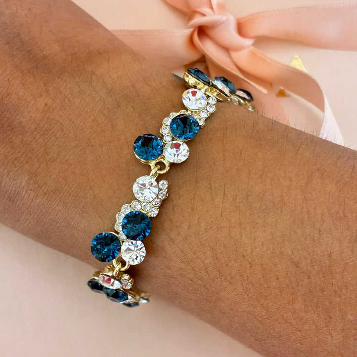 Navy blue Swarovski crystals set