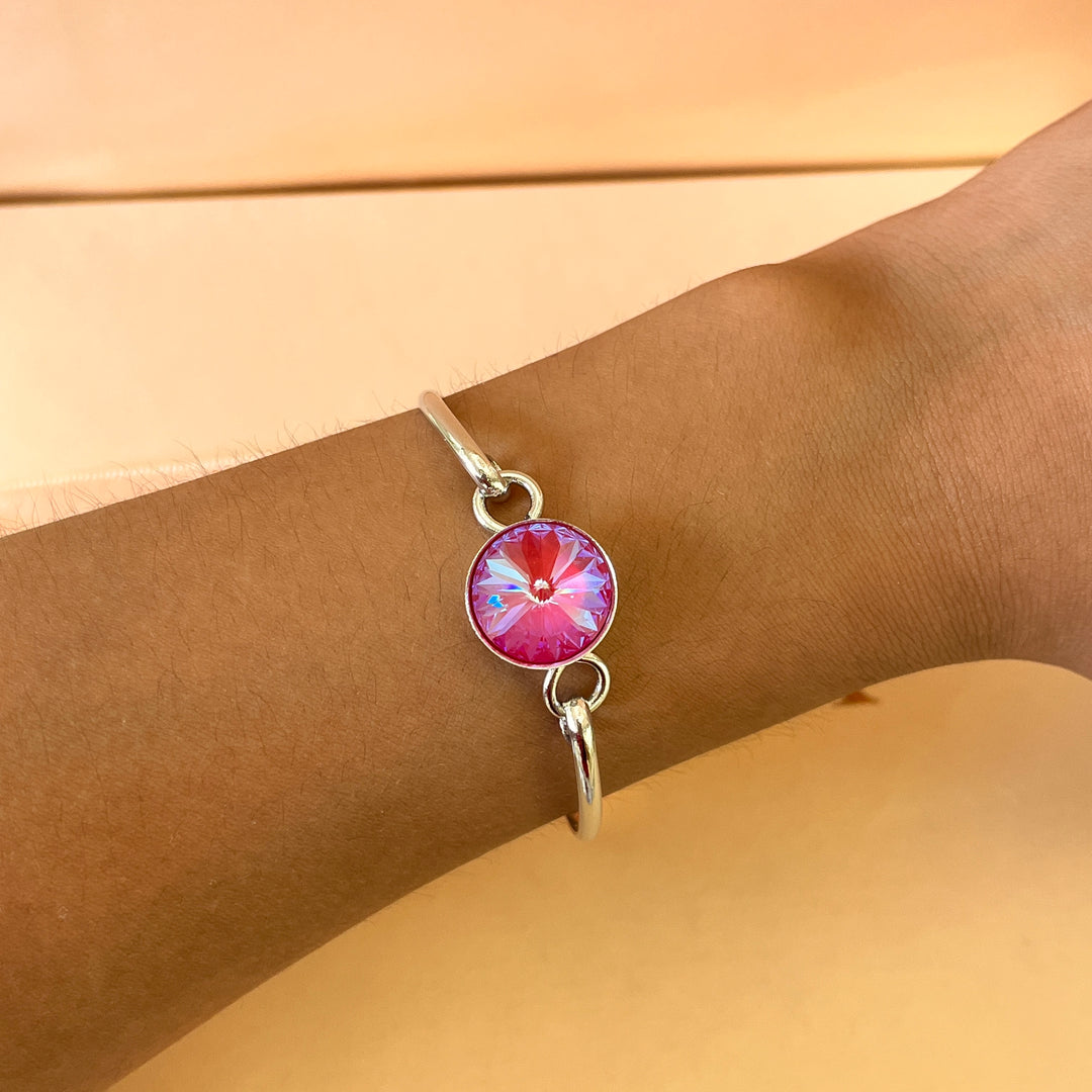 Fuchsia Swarovski crystals set