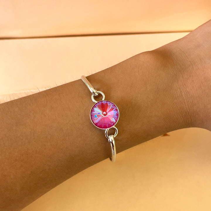 Fuchsia Swarovski crystals set