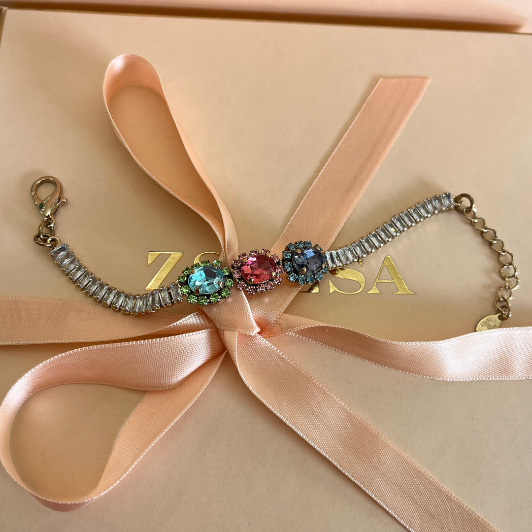 Multicolour Swarovski crystals bracelet