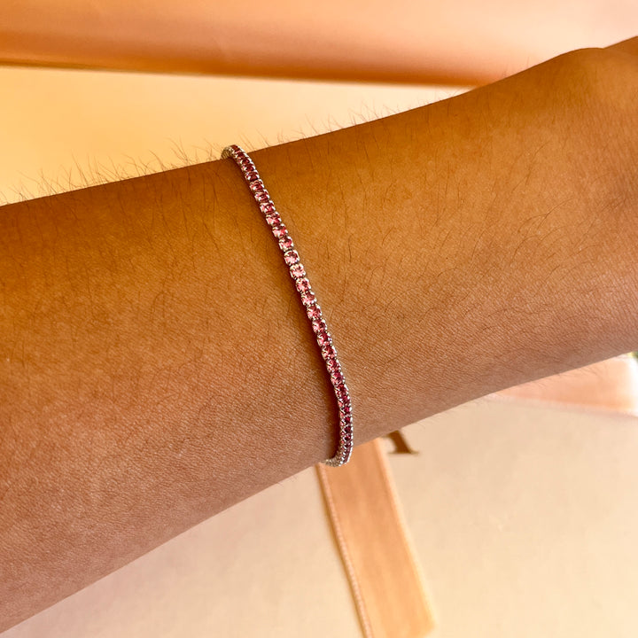 Magenta zircone bracelet