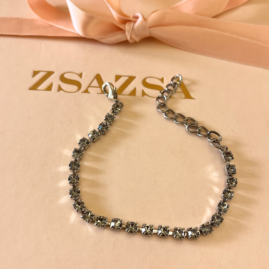 Grey preciosa crystals bracelet