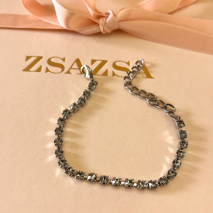 Grey preciosa crystals bracelet