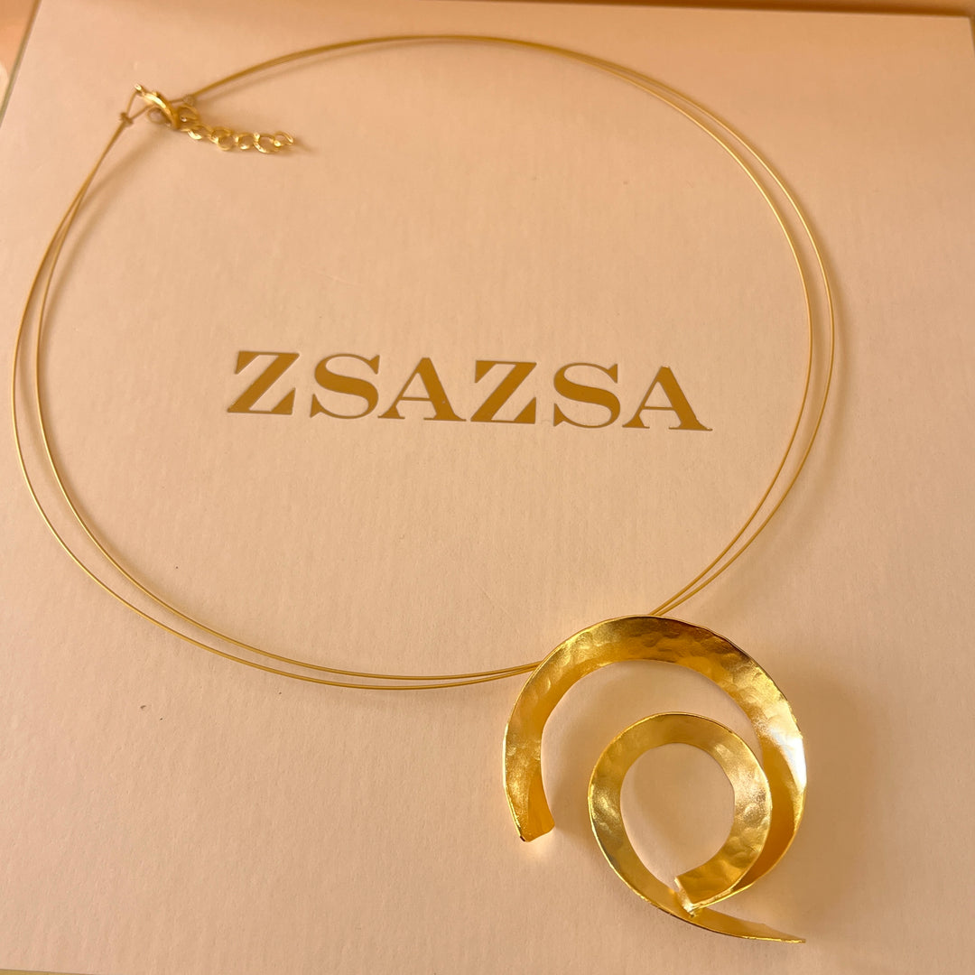 Gold handmade pendant