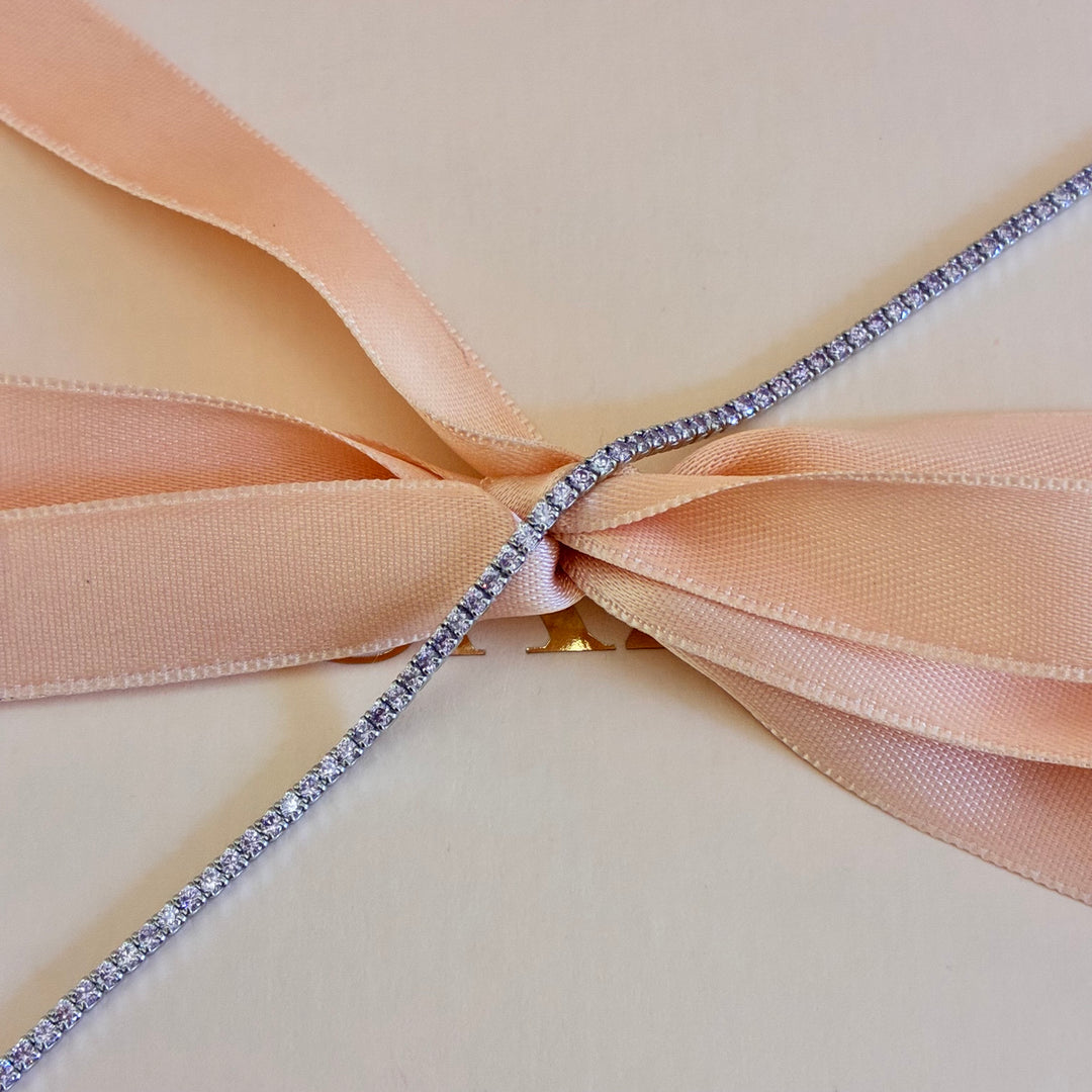 Lilac zircone sterling silver bracelet