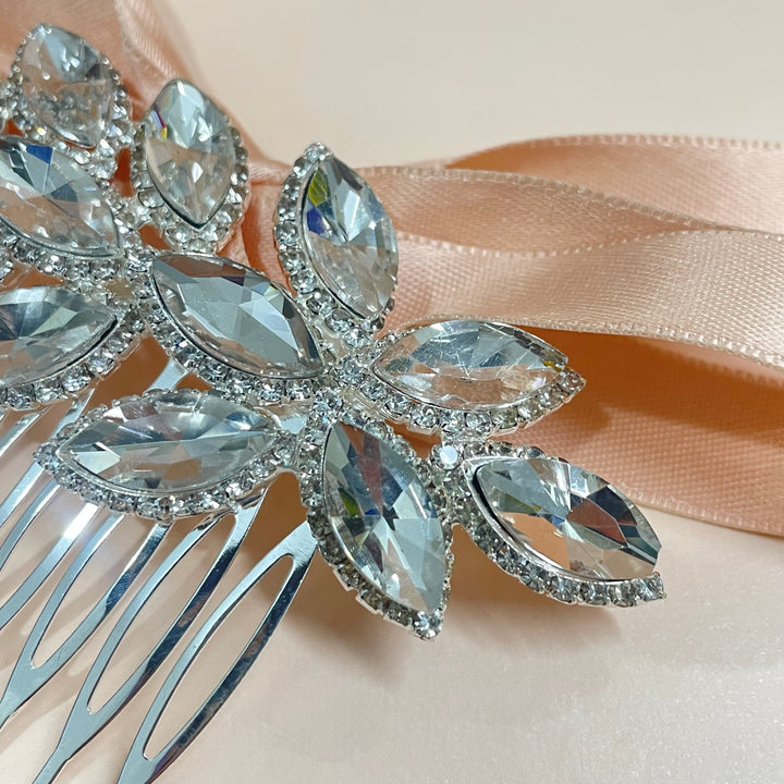 Marquise comb gold or silver