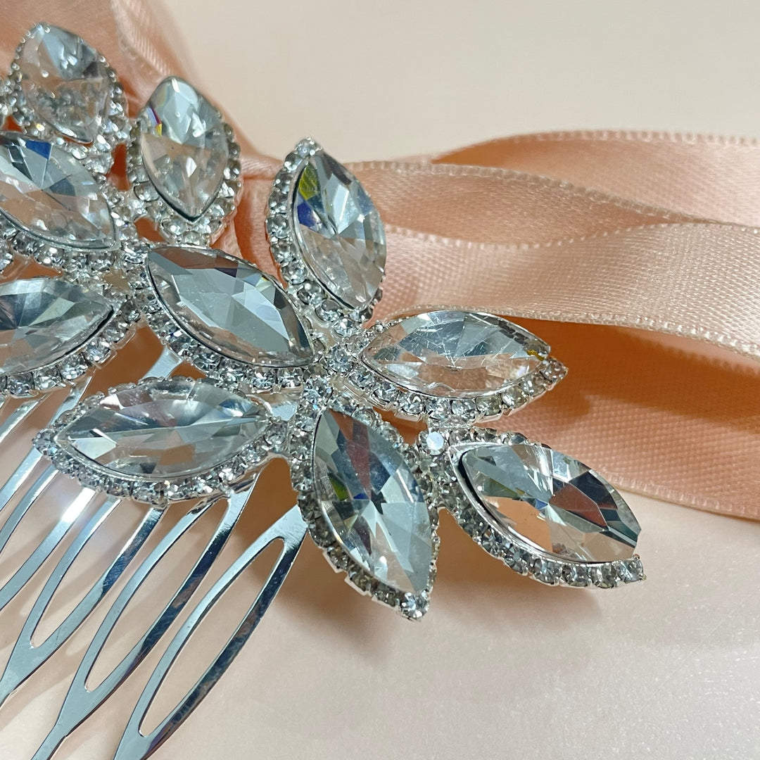 Marquise comb gold or silver