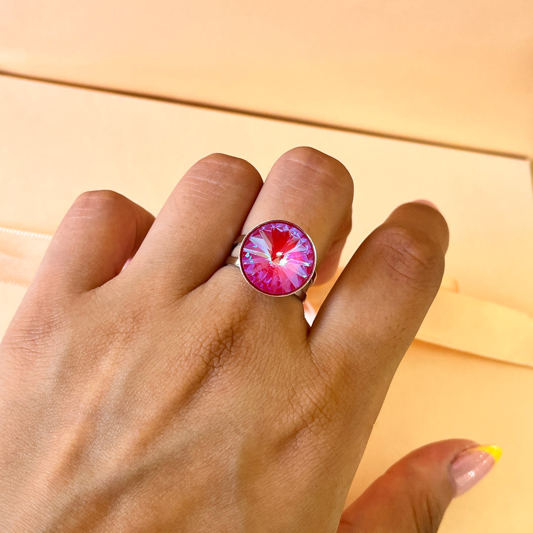 Fuchsia Swarovski crystals set