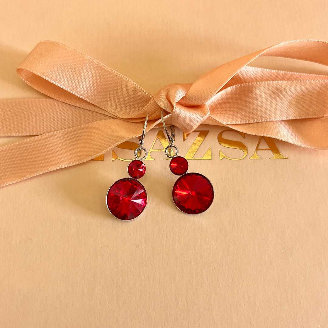 Red Swarovski crystals set