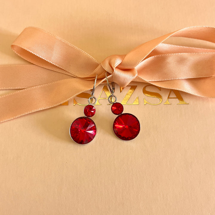 Red Swarovski crystals set
