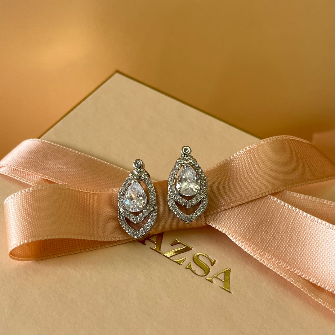 Marquise zircone studs