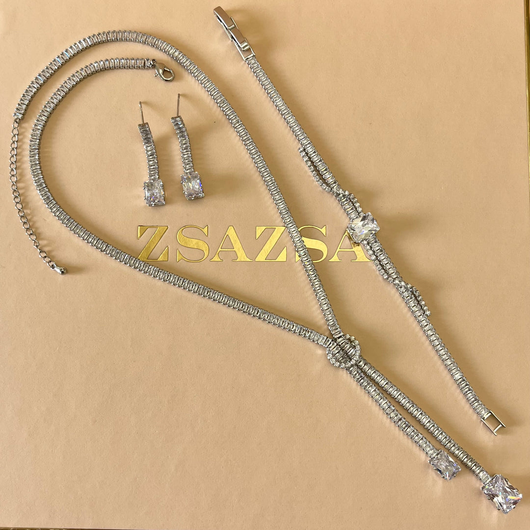 Baguette zircone set