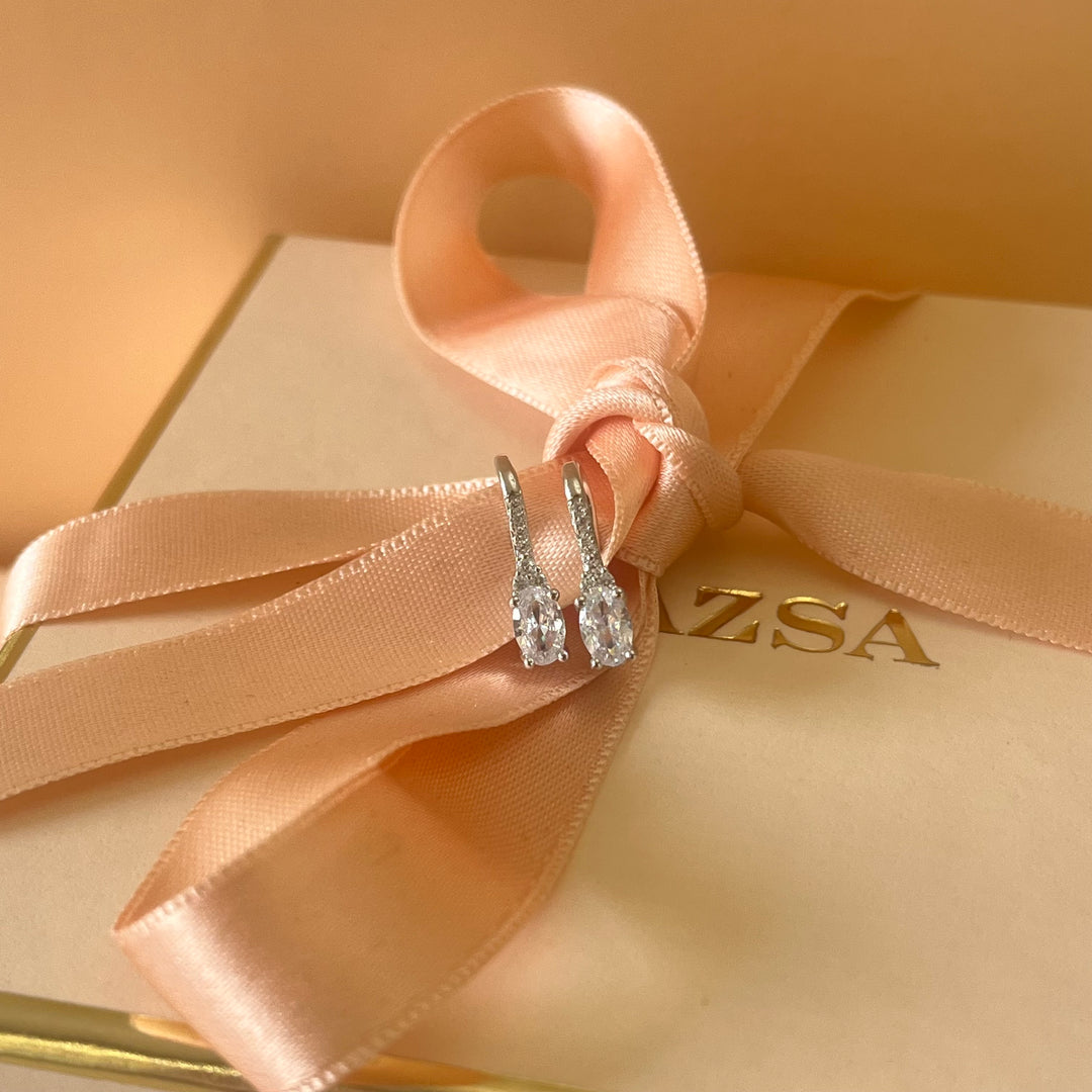 Silver zircone hooks