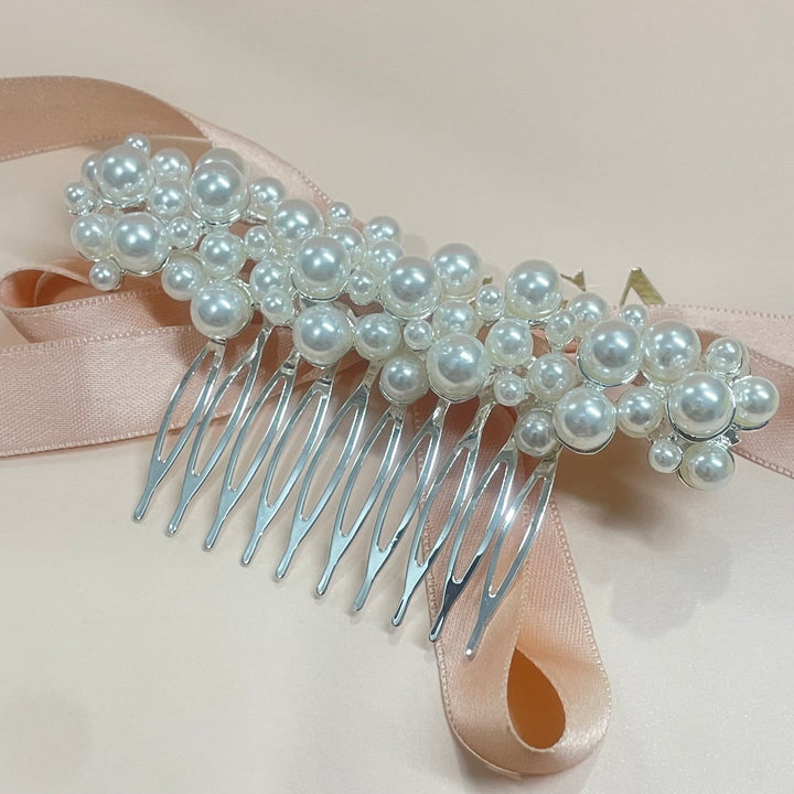 Pearl Cluster Hair Comb