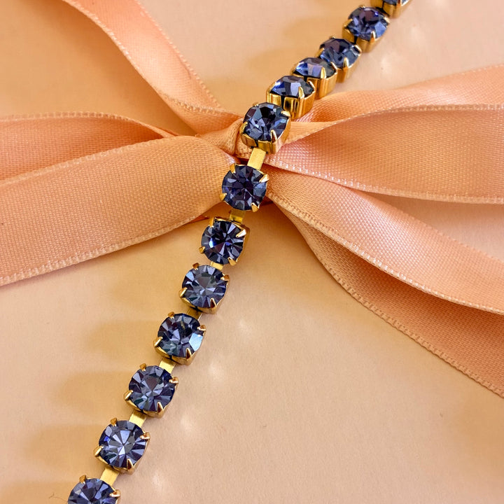 Purple Swarovski crystals bracelet