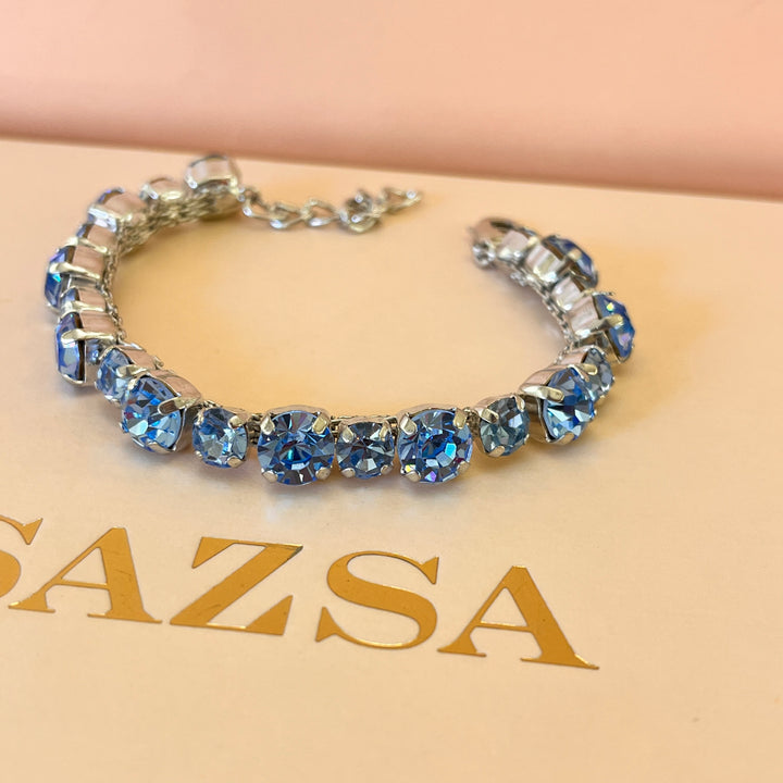 Light blue Swarovski crystals bracelet