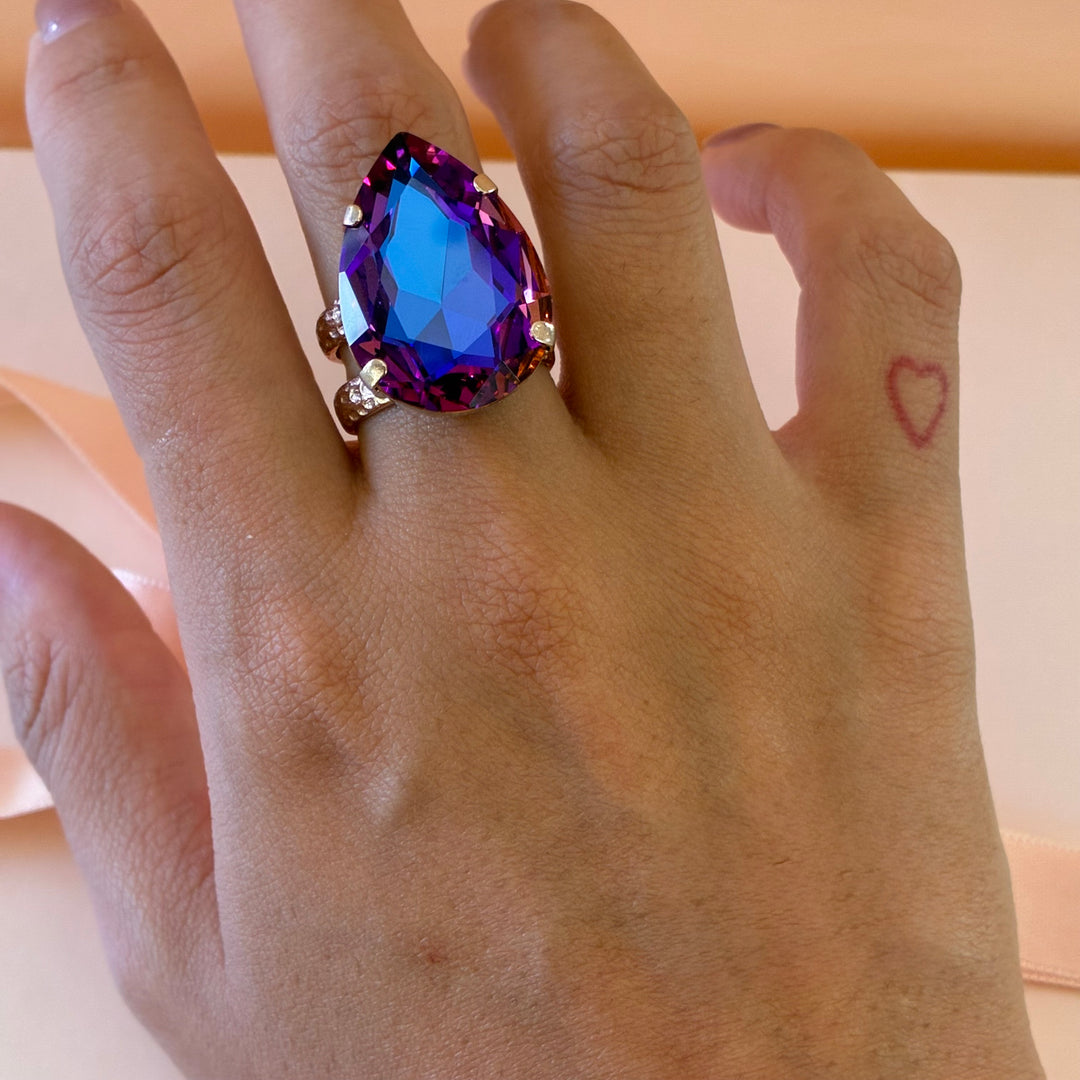 Handmade purple rose gold set