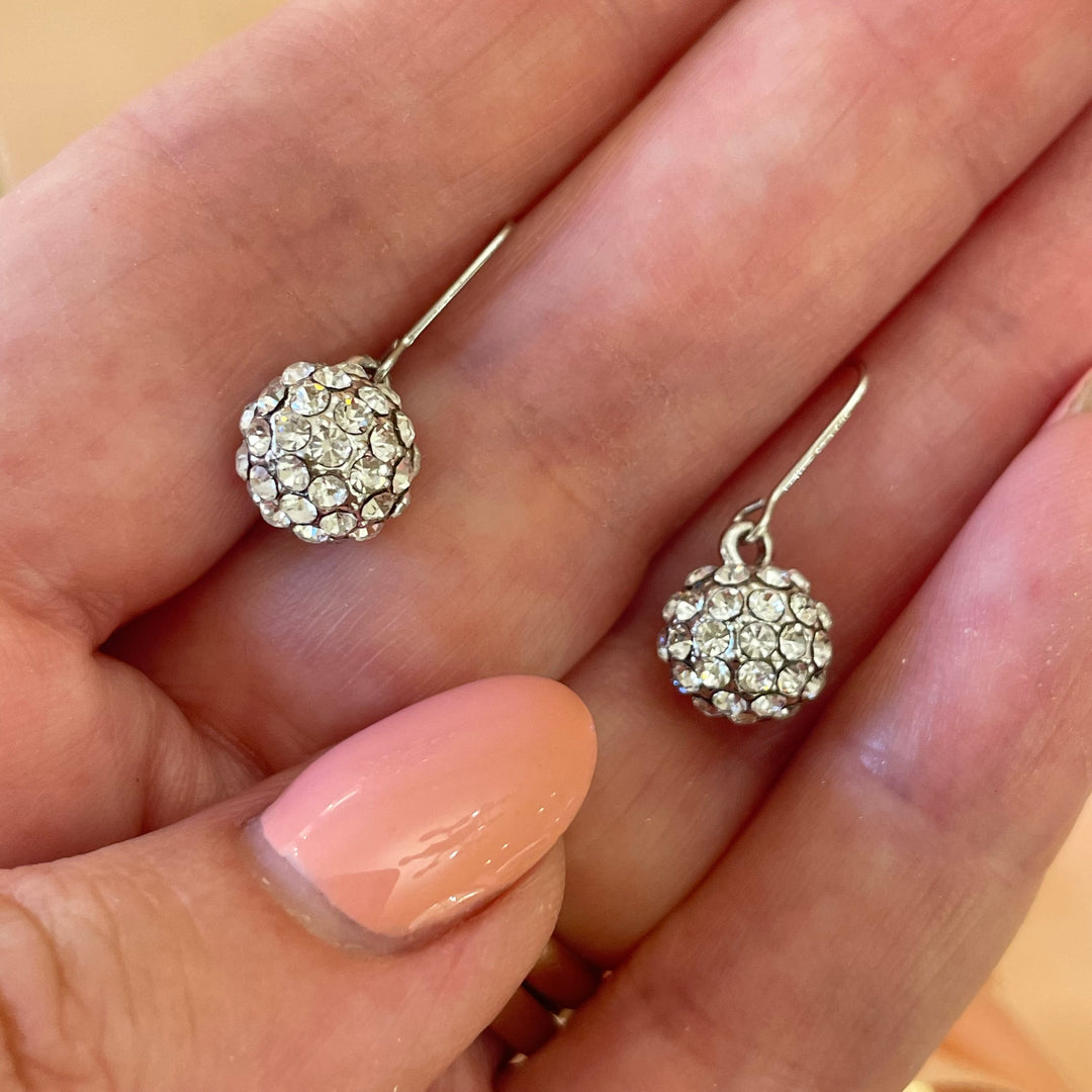 Grey pearls and rhinestone set