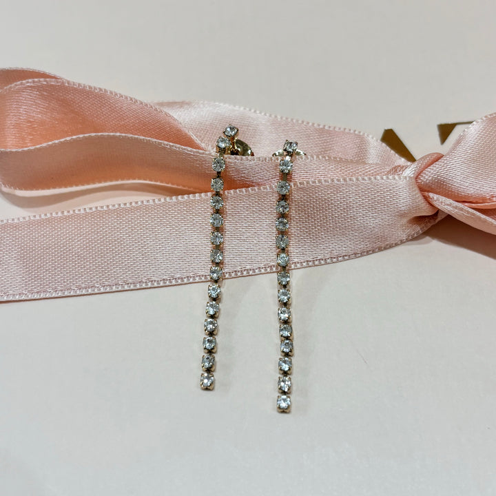 Tennis line earrings