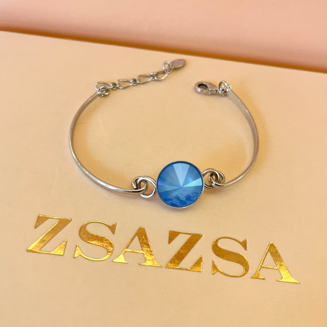 Light blue Swarovski crystals bracelet