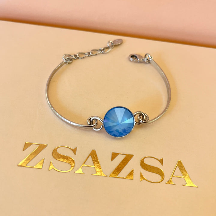 Light blue Swarovski crystals bracelet
