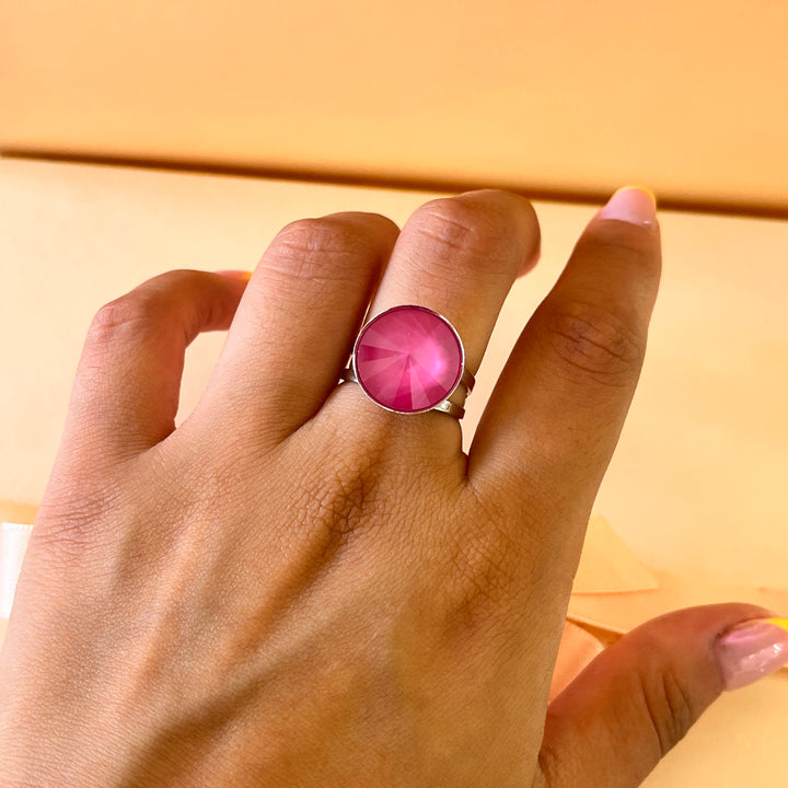 Fuchsia Swarovski crystals set