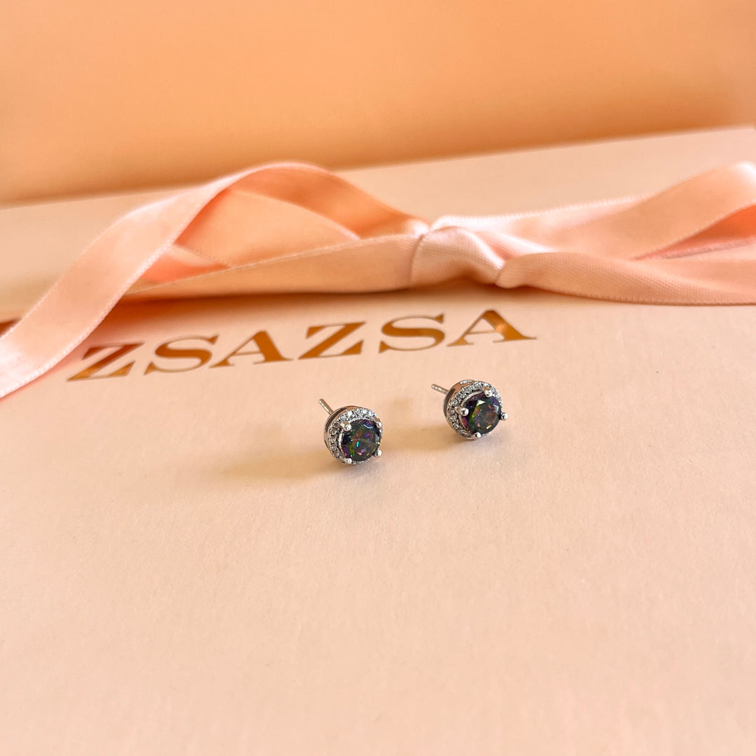 Watermelon round zircone set