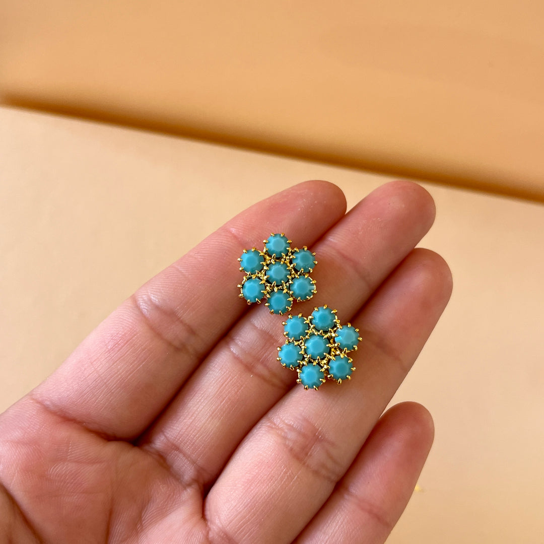 Turquoise stones studs & ring