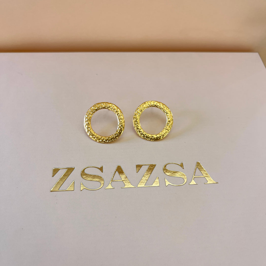 Round gold handmade set