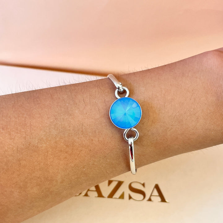 Light blue Swarovski crystals bracelet