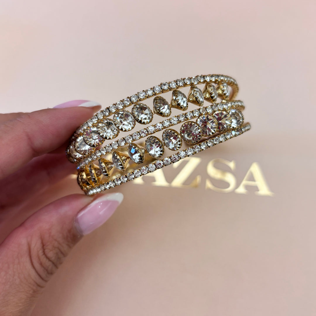 Elegant rhinestone bangle