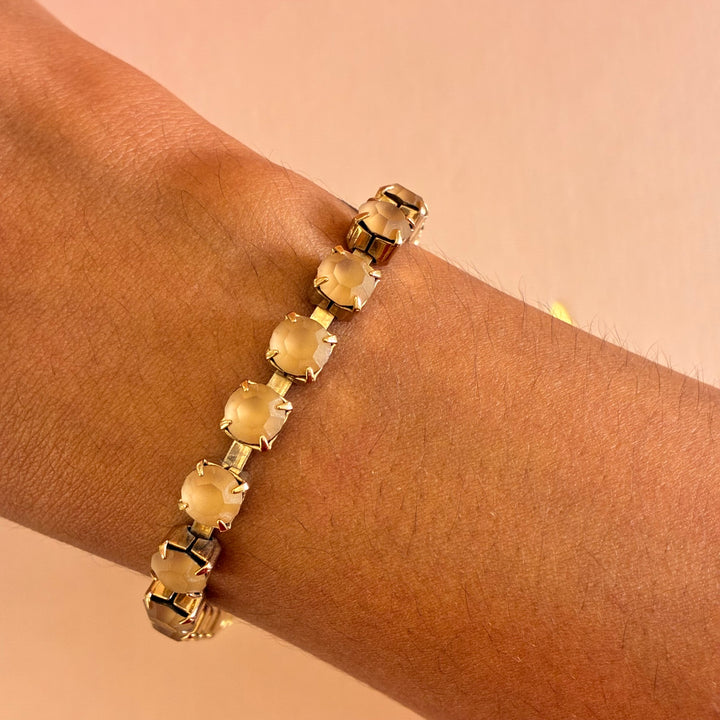 Champagne Matt Swarovski crystals bracelet