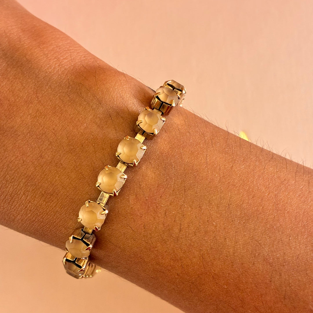Champagne Matt Swarovski crystals bracelet