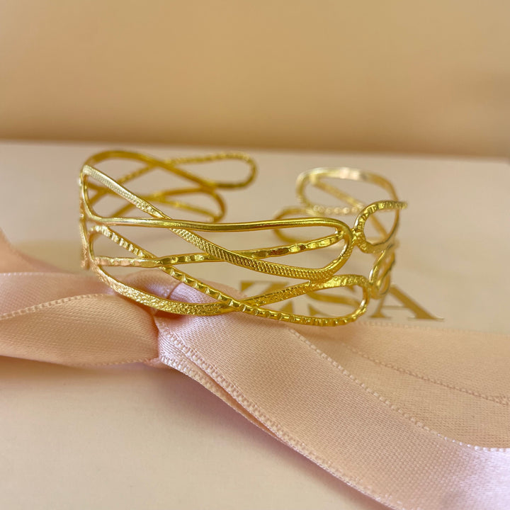 Twisted gold handmade set